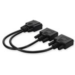 Picture of VGA Male to 2xVGA Female Black Adapter For Resolution Up to 1920x1200 (WUXGA)
