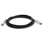 Picture of NetApp® X66211A-5 Compatible TAA Compliant 100GBase-CU QSFP28 to QSFP28 Black Direct Attach Cable (Passive Twinax, 5m)
